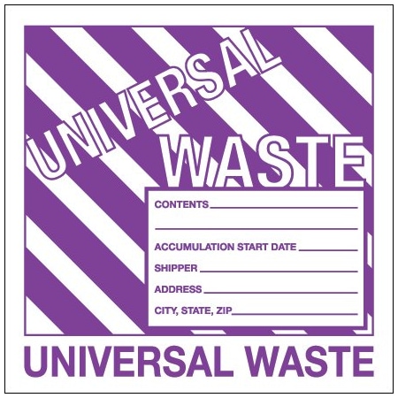 Bsc Preferred 6 x 6'' - ''Universal Waste'' Labels BUY00026904